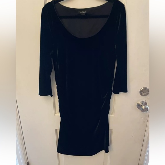 White House Black Market Velvet Midi Scoop Front Dress Size XL Classic, Formal - Picture 1 of 7